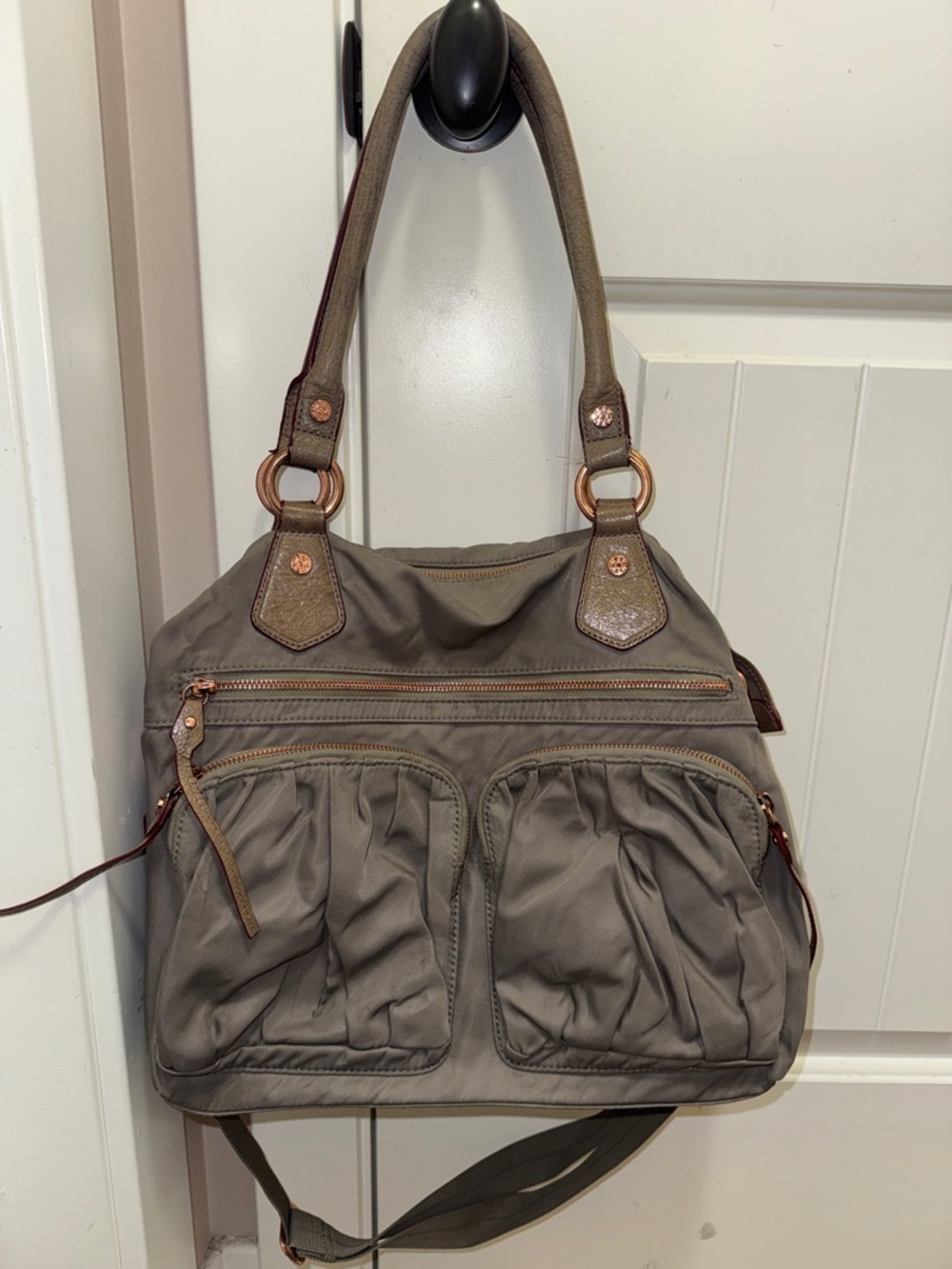 MZ Wallace Belle Shoulder Bag with Rose Gold Hardware